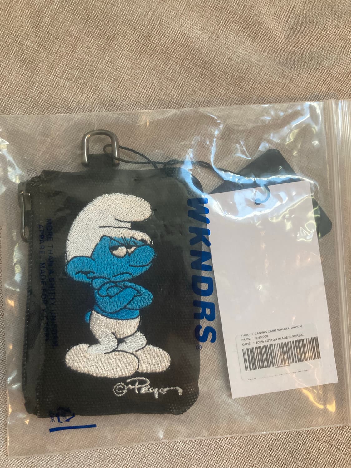 위캔더스 투덜이 스머프 콜라보 카드지갑 (품절제품) 상품이미지4
