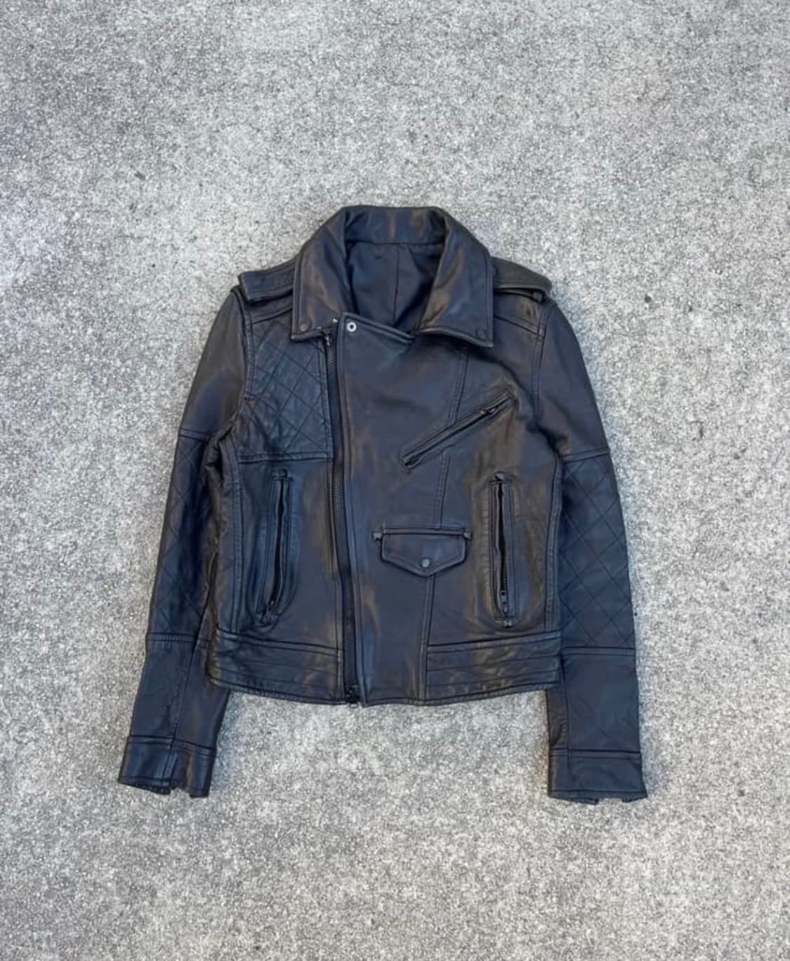 Vintage 스터드 바이커 양가죽 레더자켓 상품이미지1