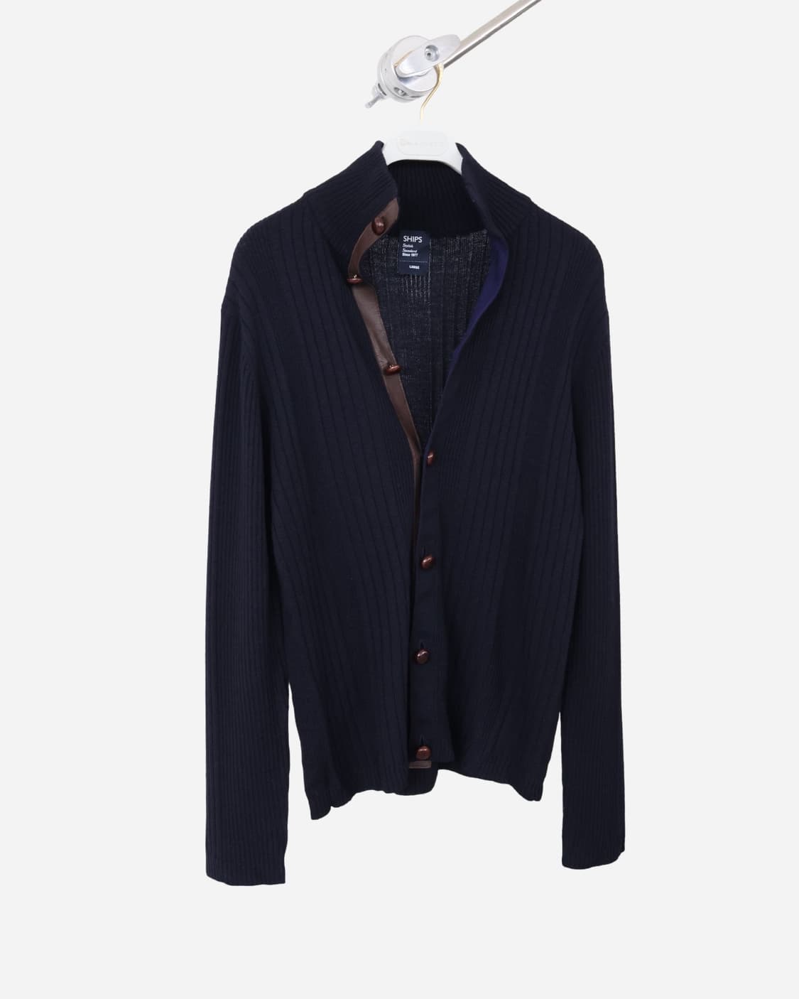 SHIPS Navy Wool Knit Cardigan 상품이미지5