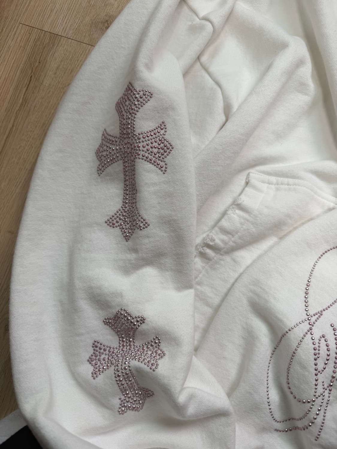 Aouning 아우닝 젤리 후디 후드집업 화이트 상품이미지3