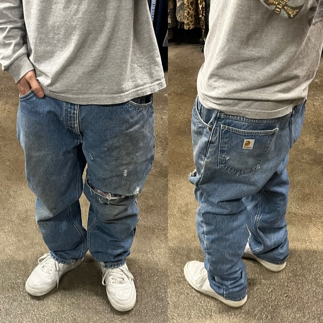 90s Carhartt 플란넬 라인드 데님 팬츠 (37“) 상품이미지1