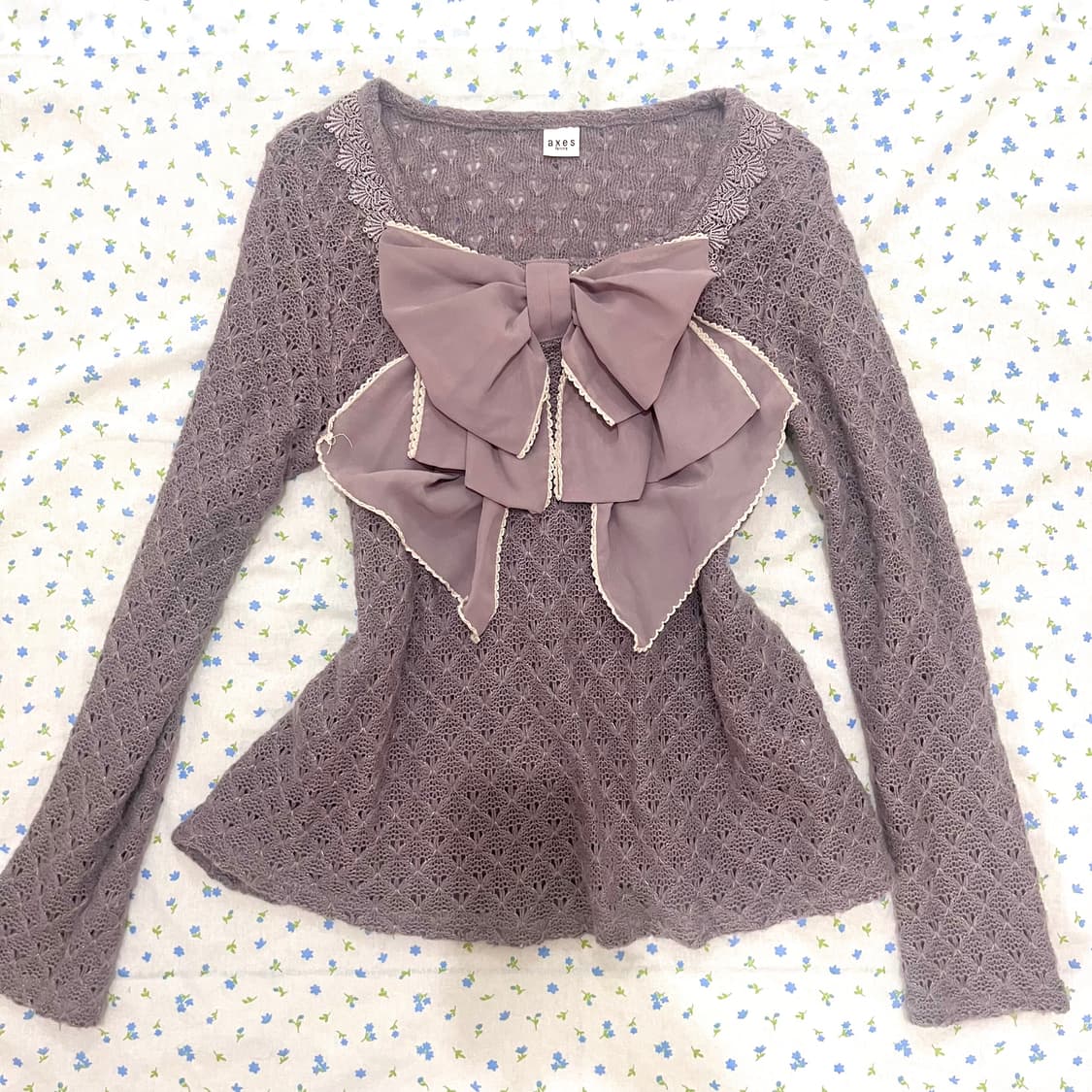 엑시즈팜 왕리본 빅리본 니트 로걀탑 히메갸루 짜잔씨 유일매물 핀터 대장템 상품이미지1