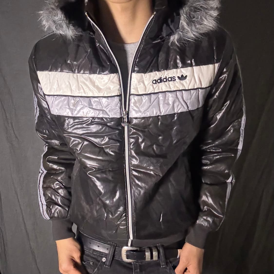 아디다스 y2k 카모 크롭 점퍼 상품이미지1