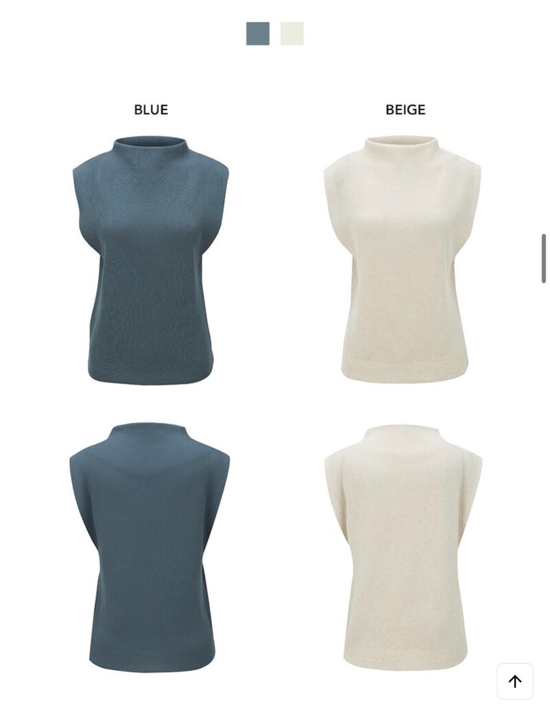 LE917) cotton blend knit top & muffler 상품이미지5