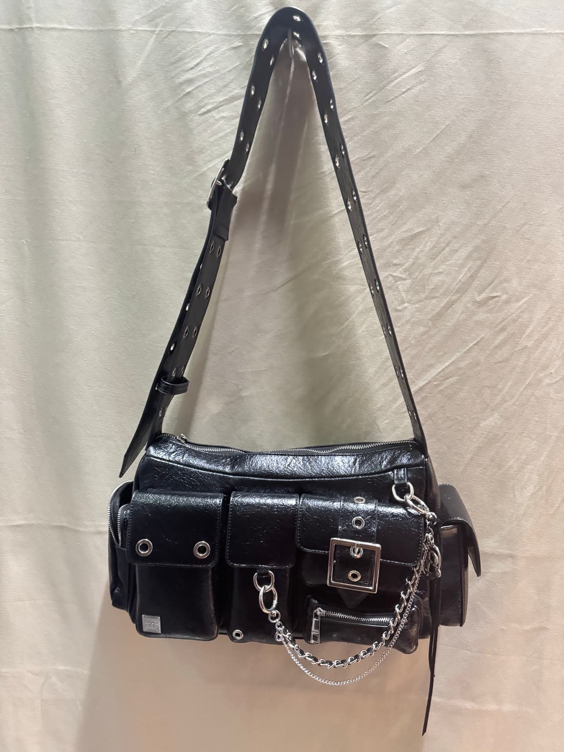 블랙 퍼플 포트리스 백 처분  상품이미지1