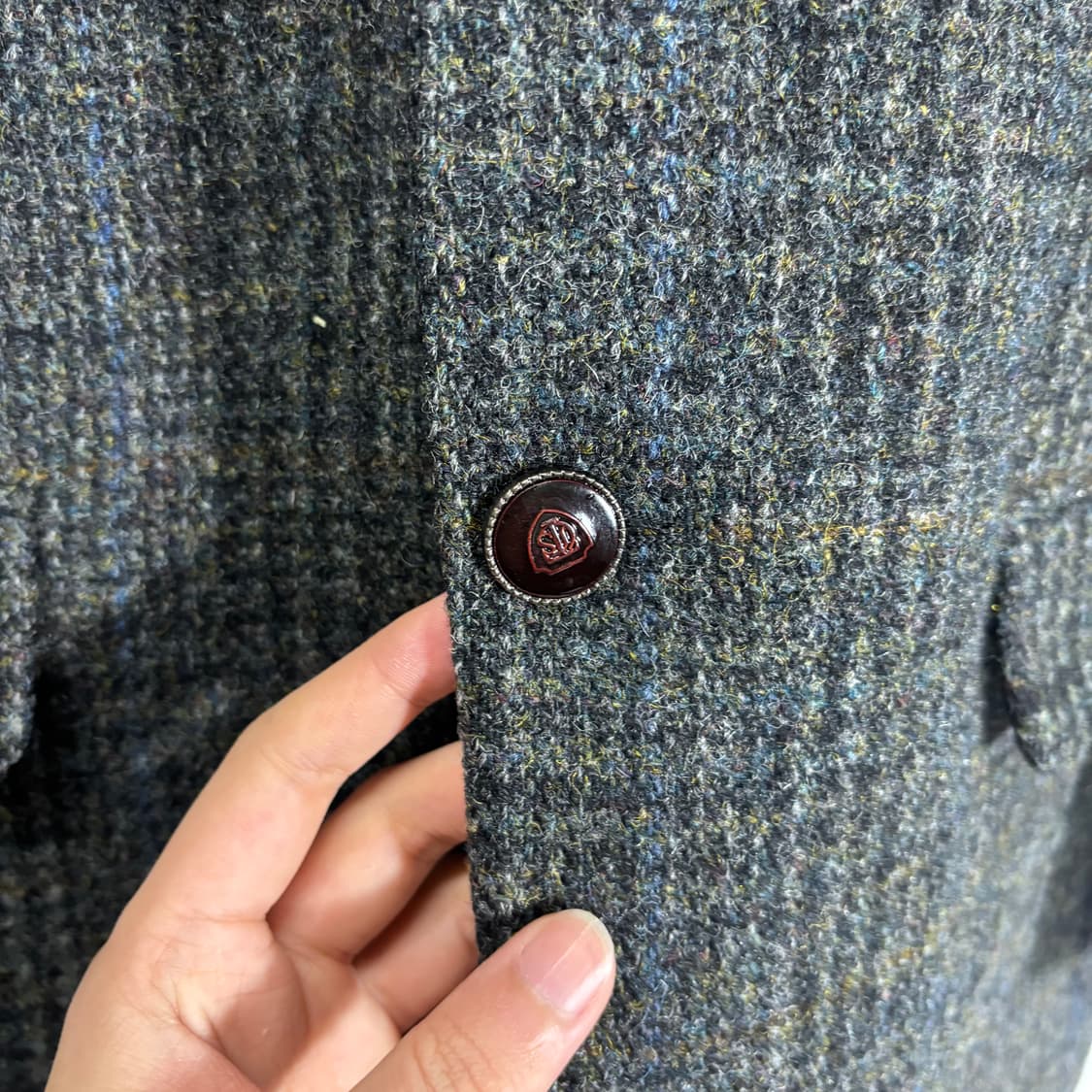 95 M 트래드클럽 X 해리스트위드 체크 트위드울 블레이져 상품이미지2