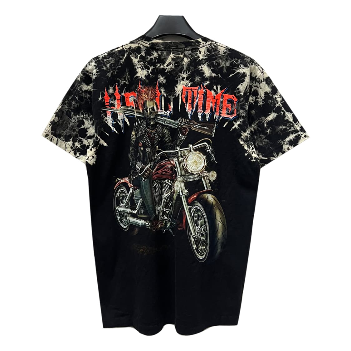 Survivors 타이다이 스컬 라이더 펑크 반팔티 L 상품이미지2