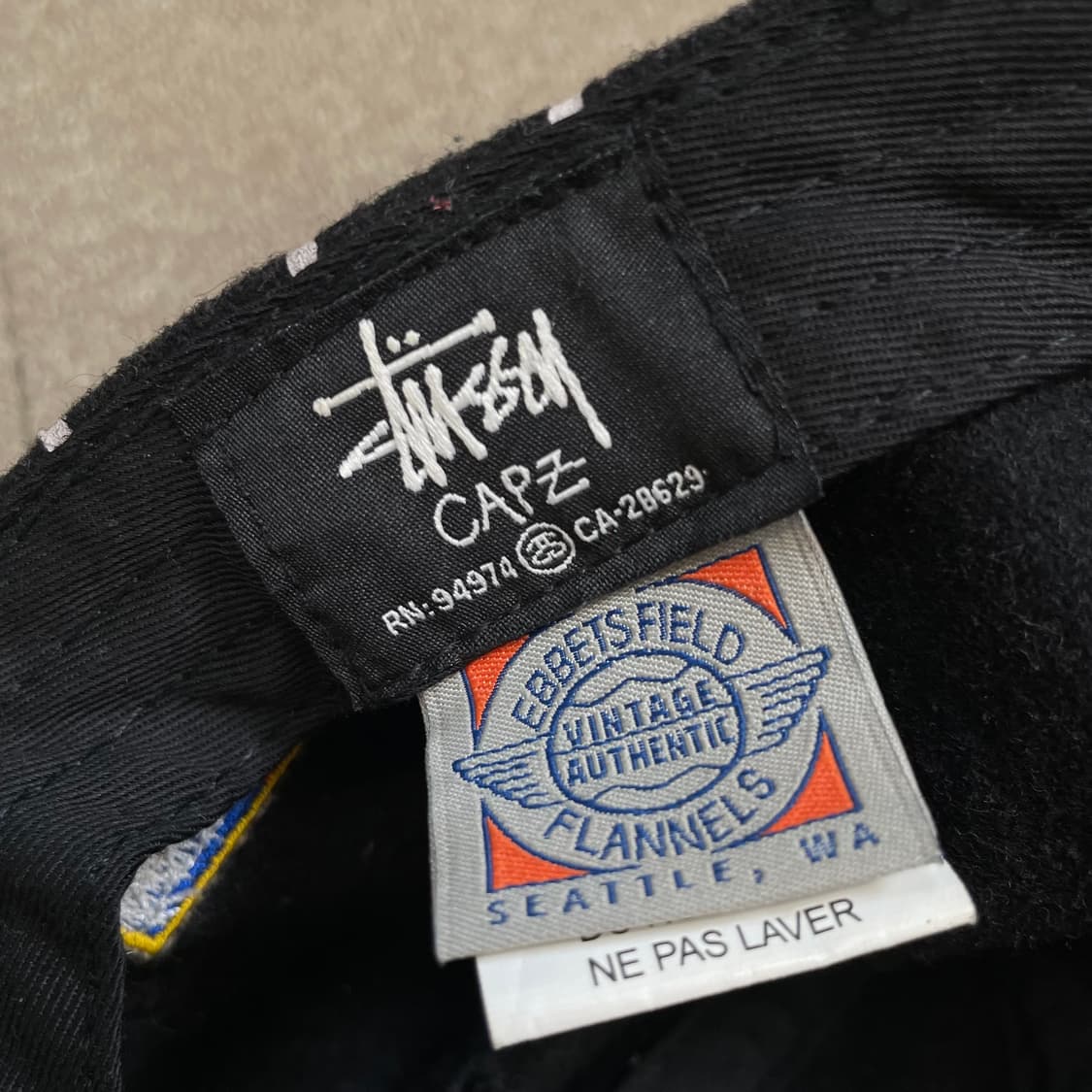 Stussy 스투시x 이벳필드 플란넬 스트라이프 울 캡 상품이미지4