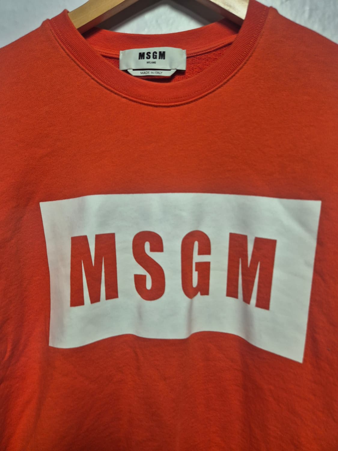 MSGM 오렌지 로고 맨투맨 M사이즈(상태A급) 상품이미지2