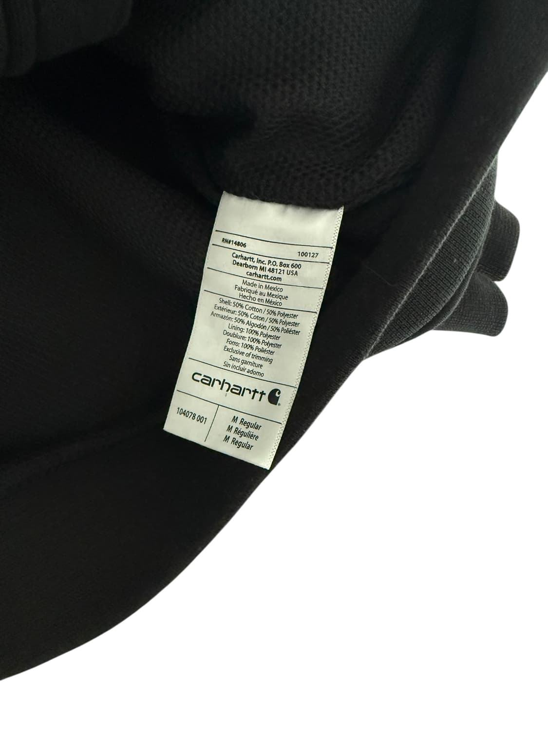 칼하트 블랙 후드집업 상품이미지6