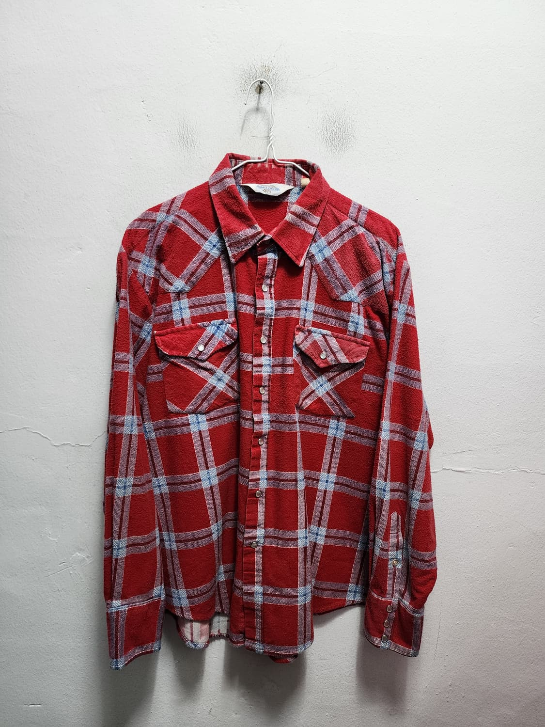 80s 빈티지 이글 크레스트 플란넬 버튼다운 셔츠 상품이미지1