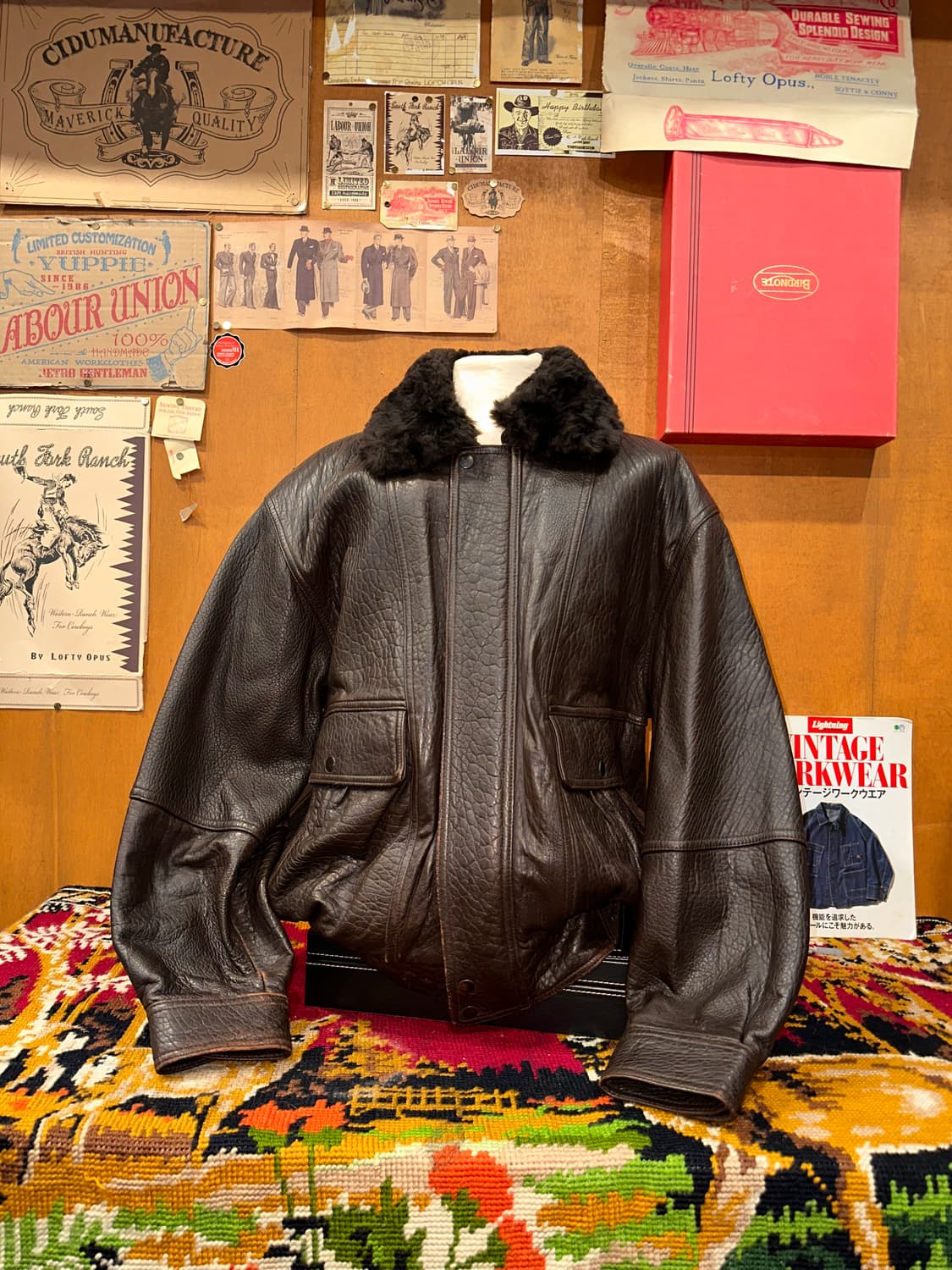 ( XL-2XL ) 봄버자켓 양가죽자켓 레더자켓 빈티지가죽 a2가죽 상품이미지1