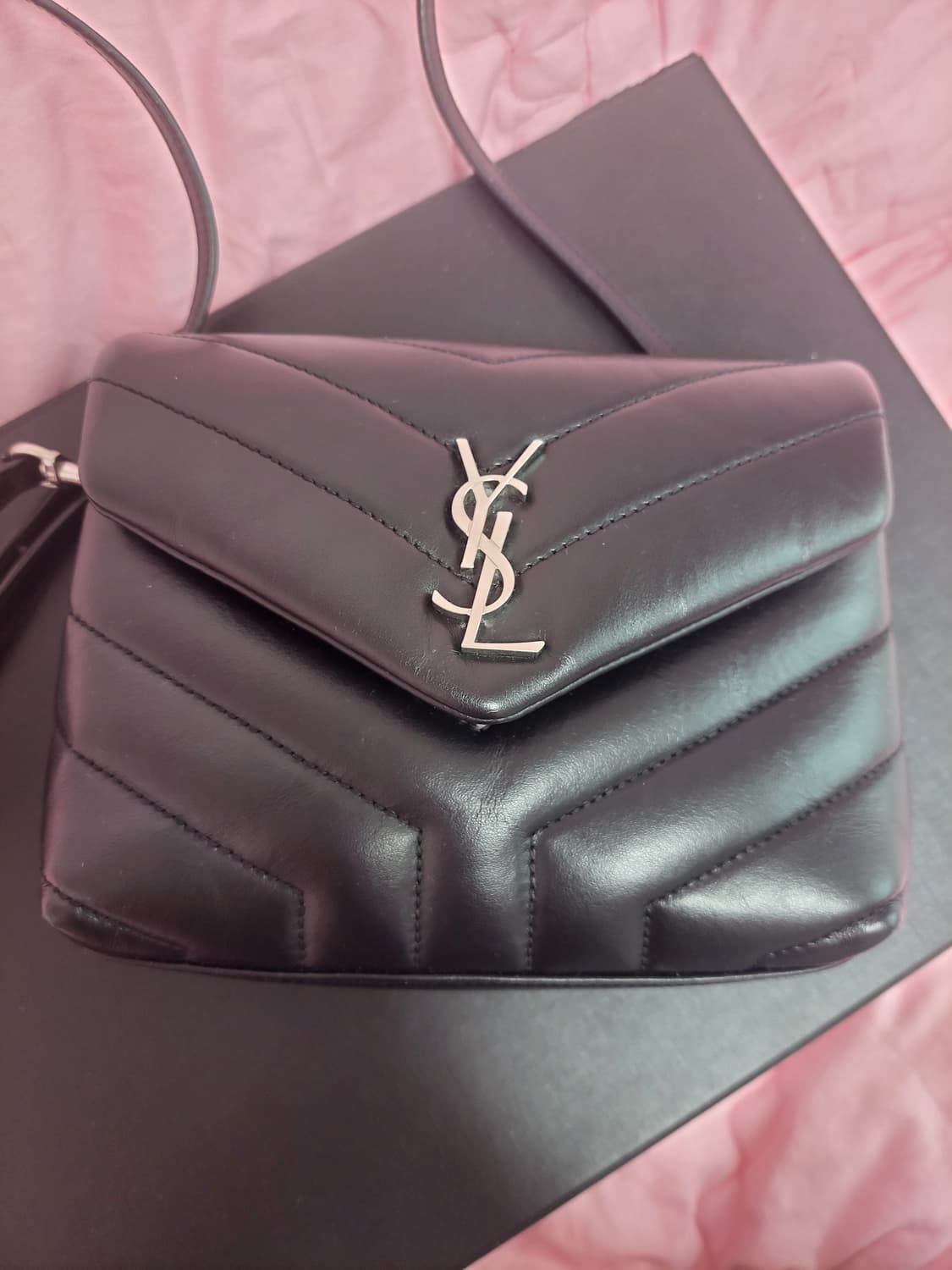 정품)급처상태좋음!생로랑 토이 루루백 블랙 YSL마틀라쎄은장 가방크로스백 상품이미지1