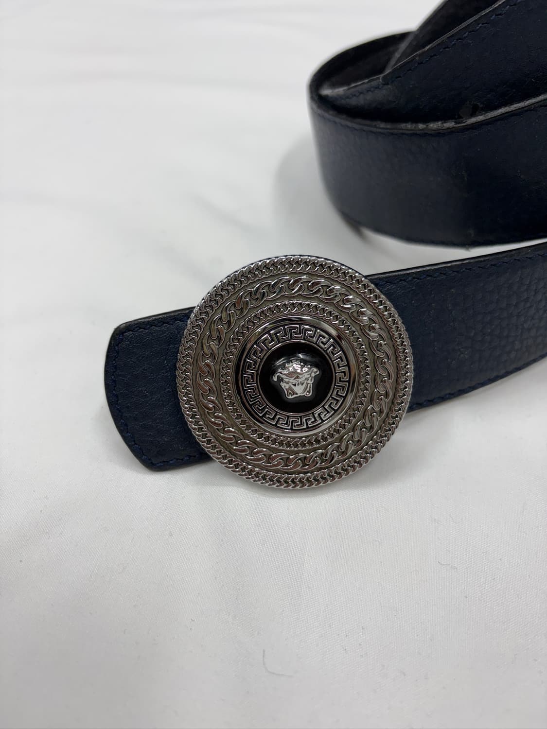 빈티지 메두사 베르사체 복각 버클 레더 벨트 상품이미지2