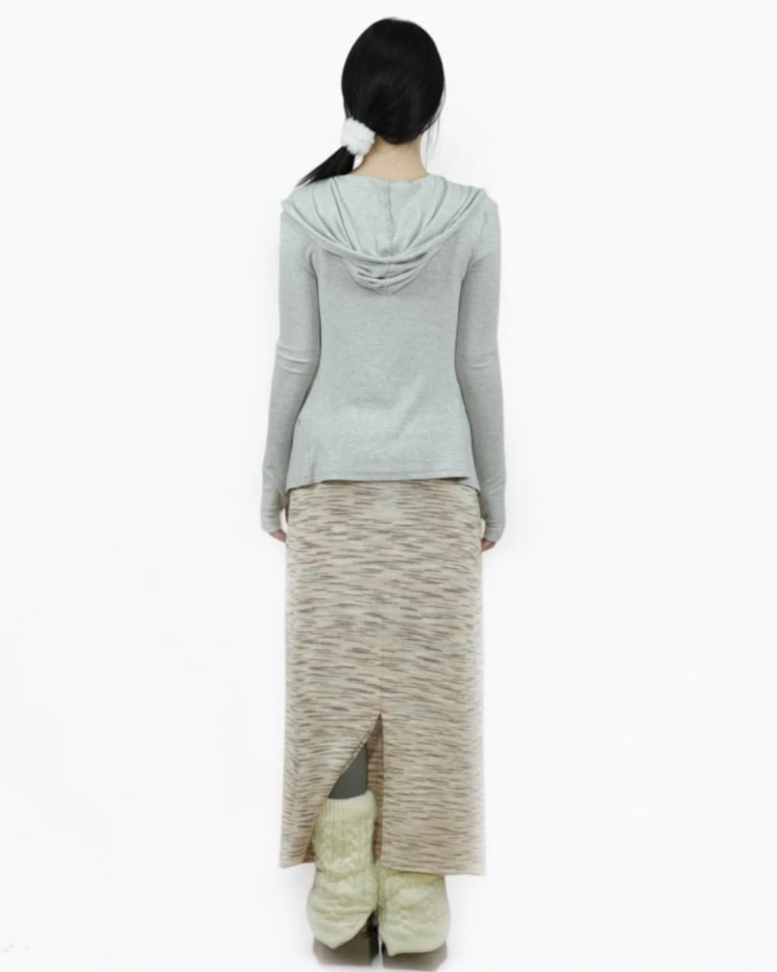 어스지구 SLIM KNIT LONG SKIRT_MIX 상품이미지2