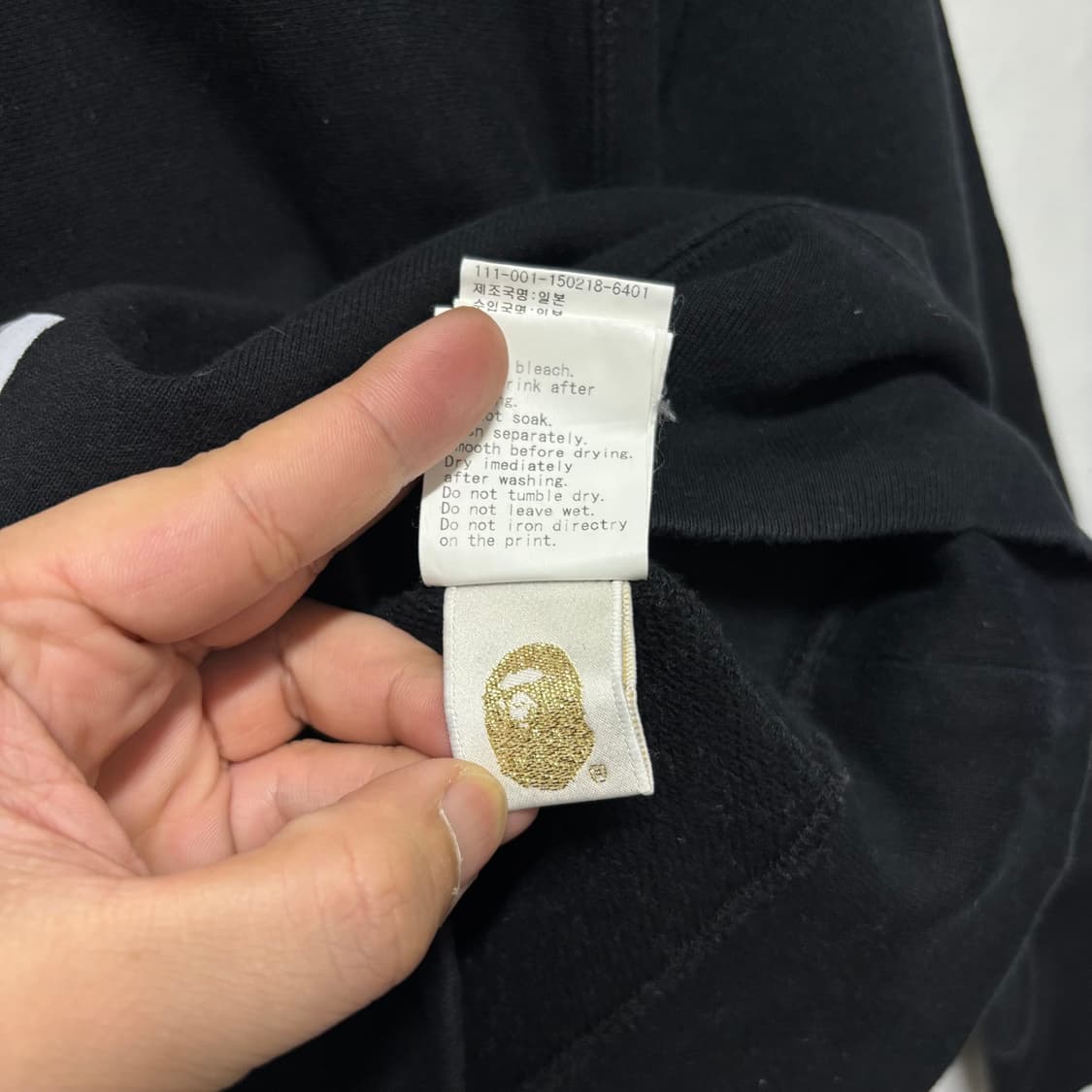 베이프 블랙 컬리지 맨투맨 상품이미지7