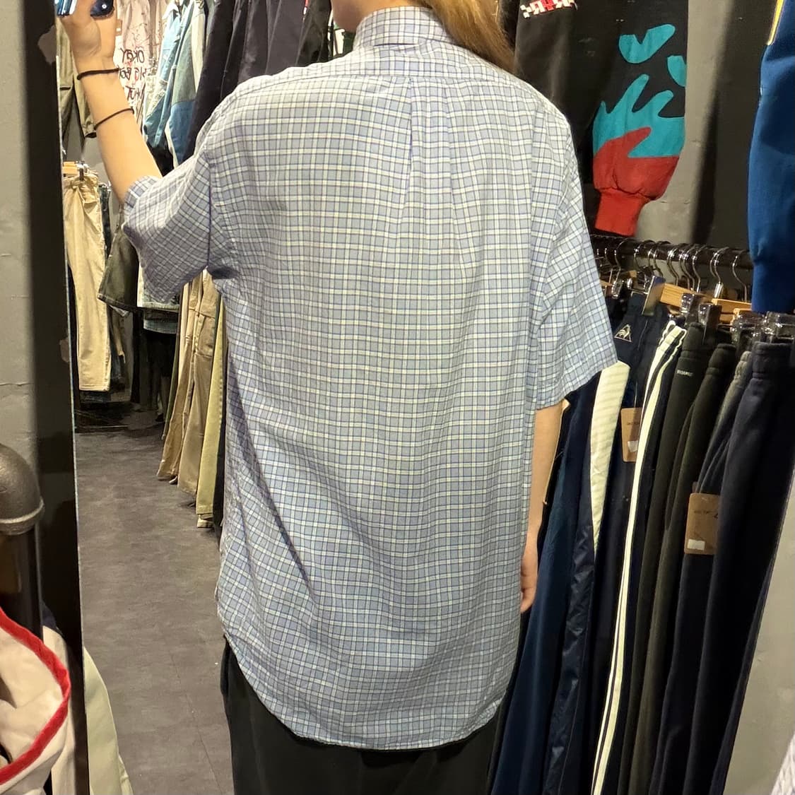  폴로 반팔 셔츠 체크 블루 상품이미지4