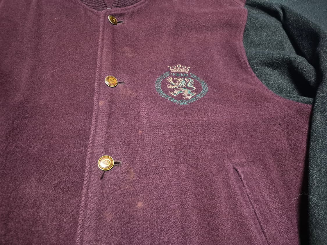 (희귀)90's 아디다스 빈티지 울 금장 바시티 자켓 L 상품이미지2