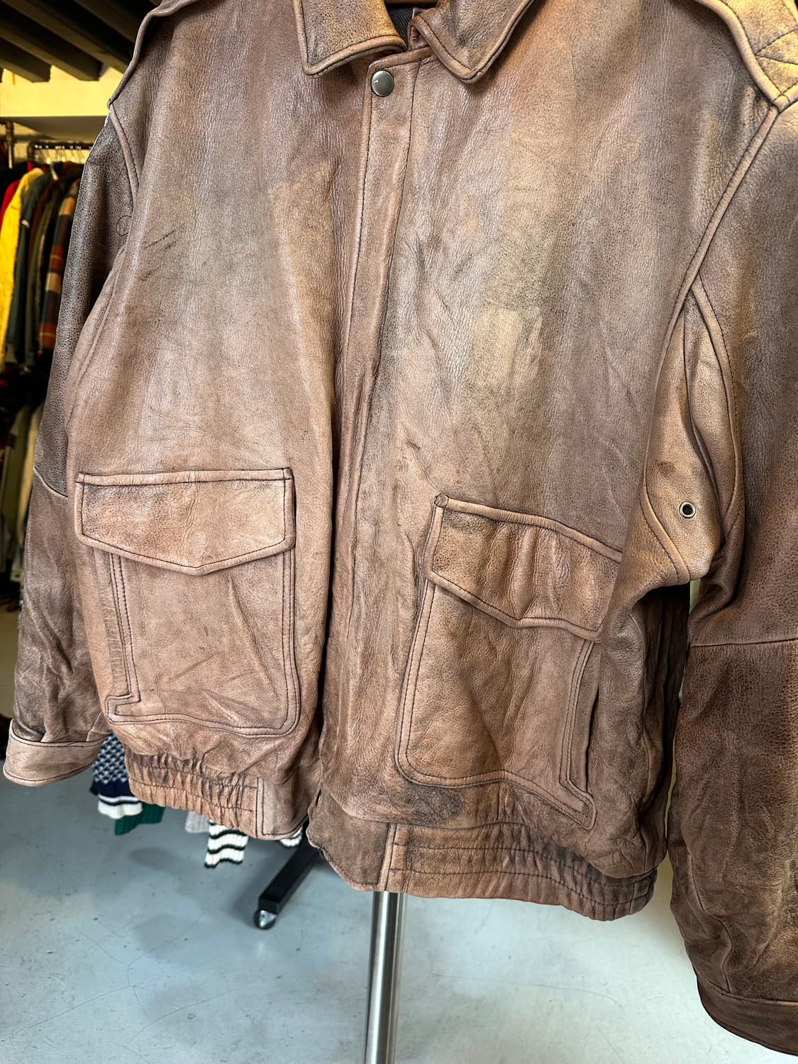 Wilsons Leather 헤비 리얼 레거 A-2 플라이트자켓 상품이미지4