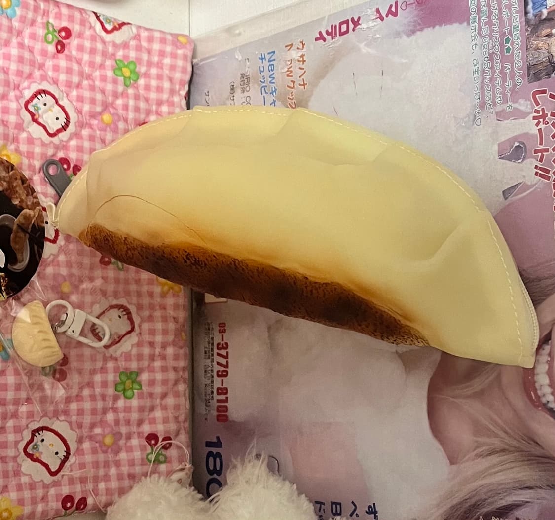 일괄 교자 필통 만두 키링 스트랩 키체인 음식 모형 갸루 디저트 파우치 상품이미지1