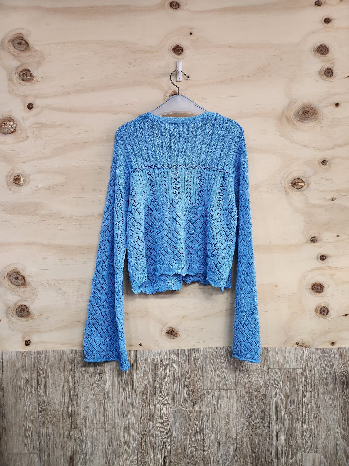 1023) 자라 블루 크로셰 니트 가디건 상품이미지2