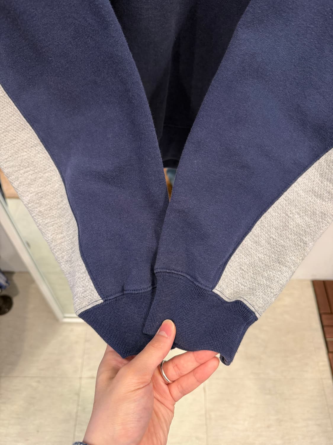 90-00s Russell 러셀 배색 플레인 스웻셔츠 상품이미지4