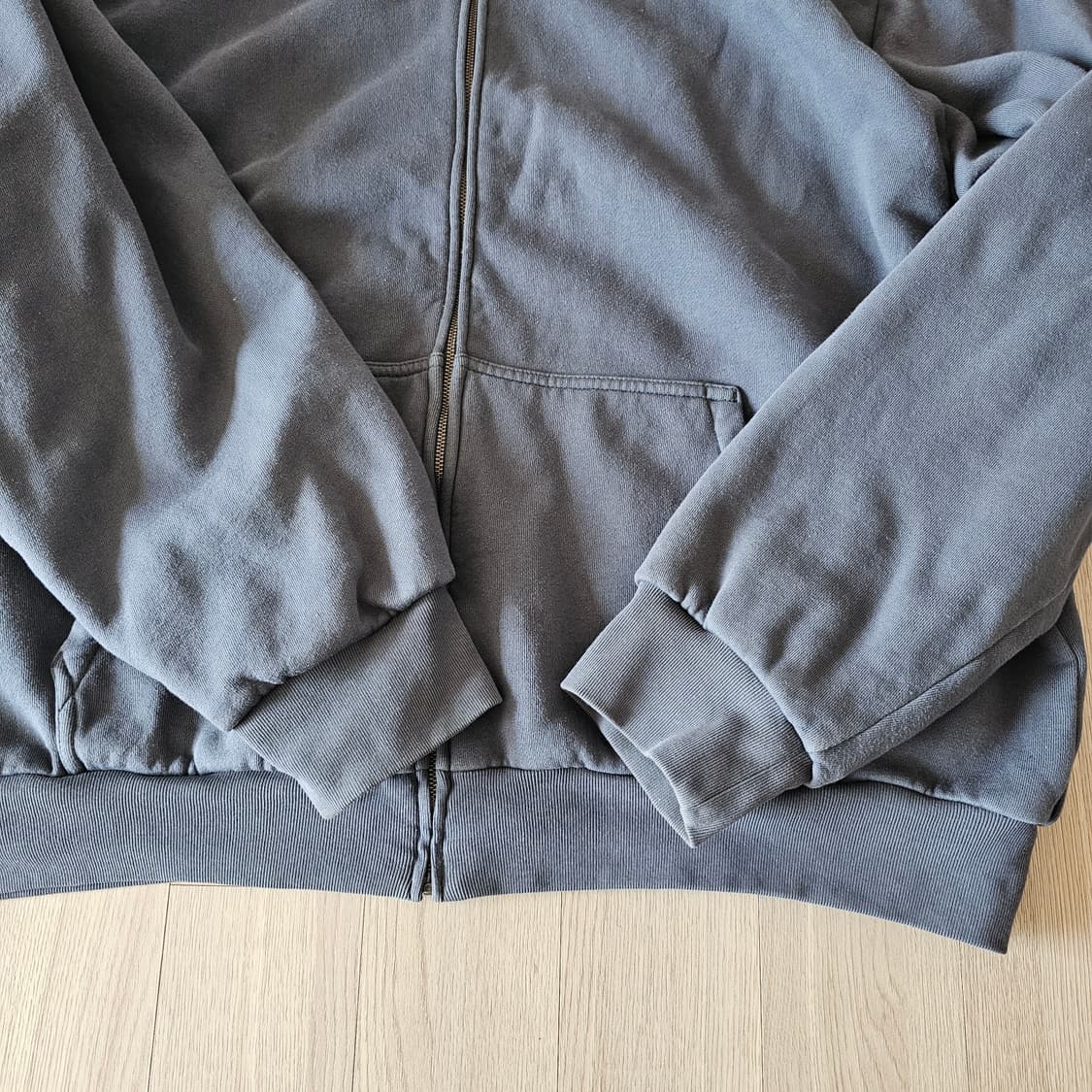 XXL 2XL 이지 YZY 집업 후드 다크 그레이 3회착 110 115 상품이미지6