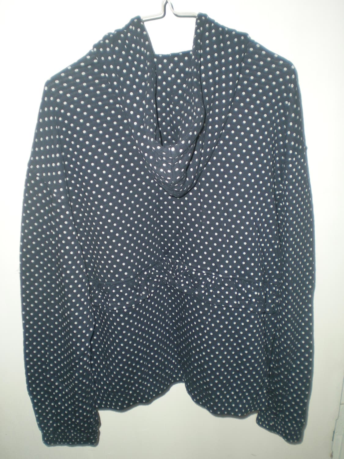 썸플레이스 도트 패턴 프릴 투웨이 코튼 루즈핏 후드집업 상품이미지3