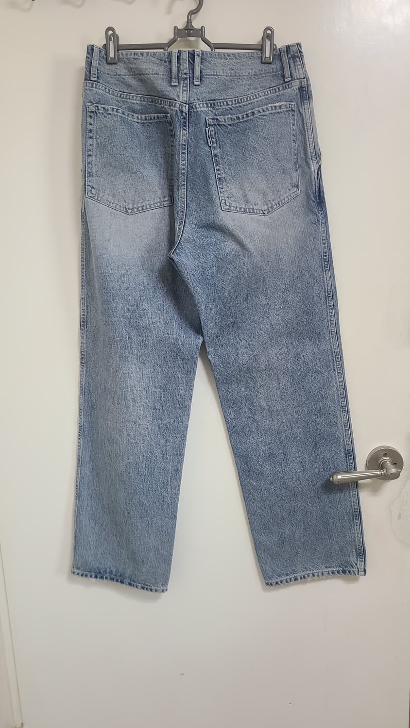 포터리 원워시 와이드 데님 미드블루2 2사이즈 상품이미지1