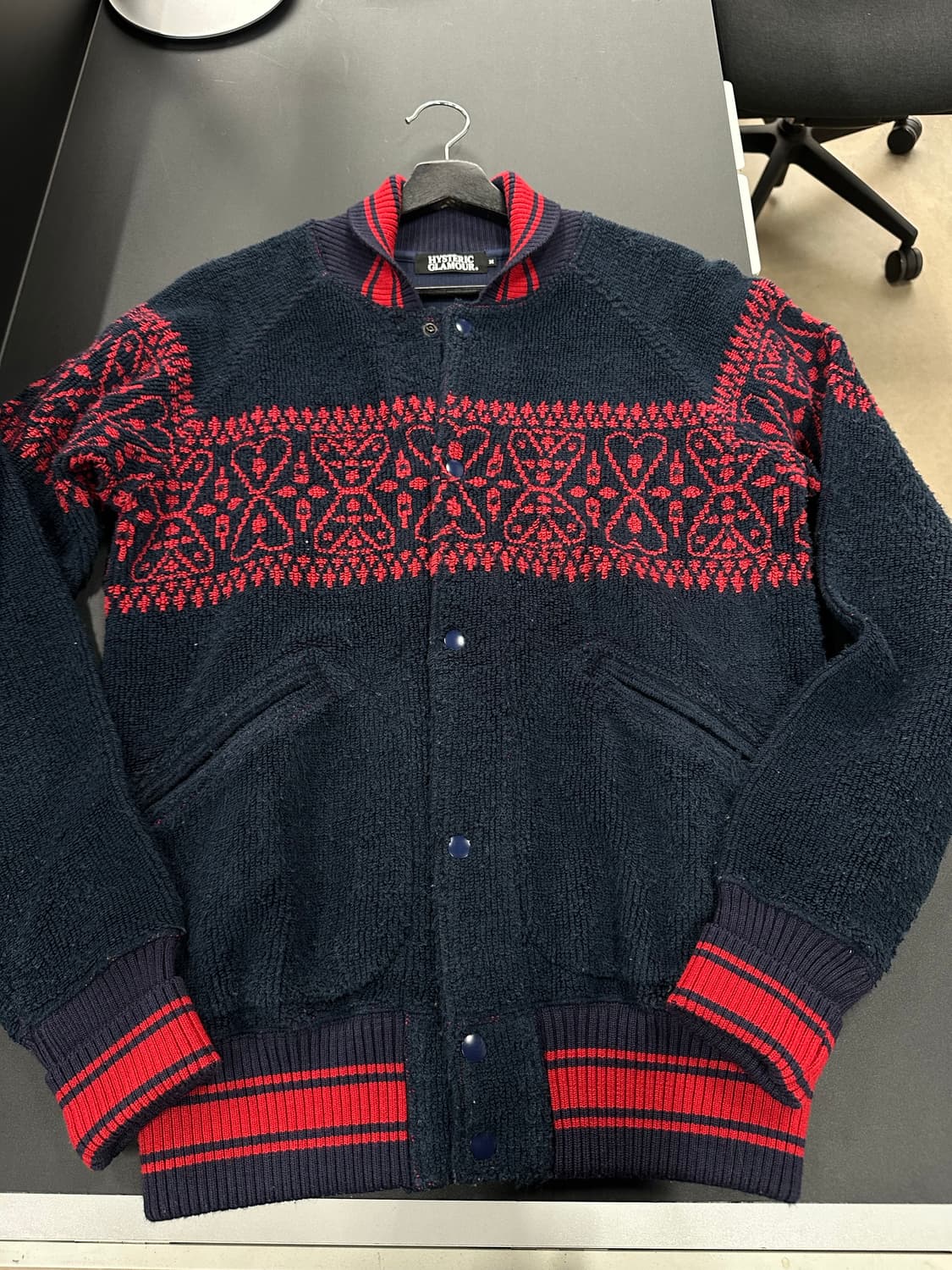 히스테릭글래머 히스걸 하트노르딕 헤비테리 바시티자켓 상품이미지7