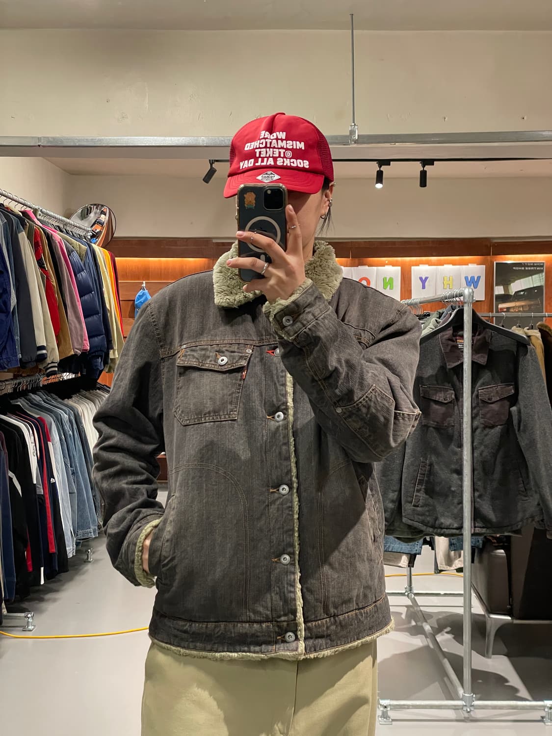 빈티지 Y2K 쉐르파 데님 자켓   상품이미지1