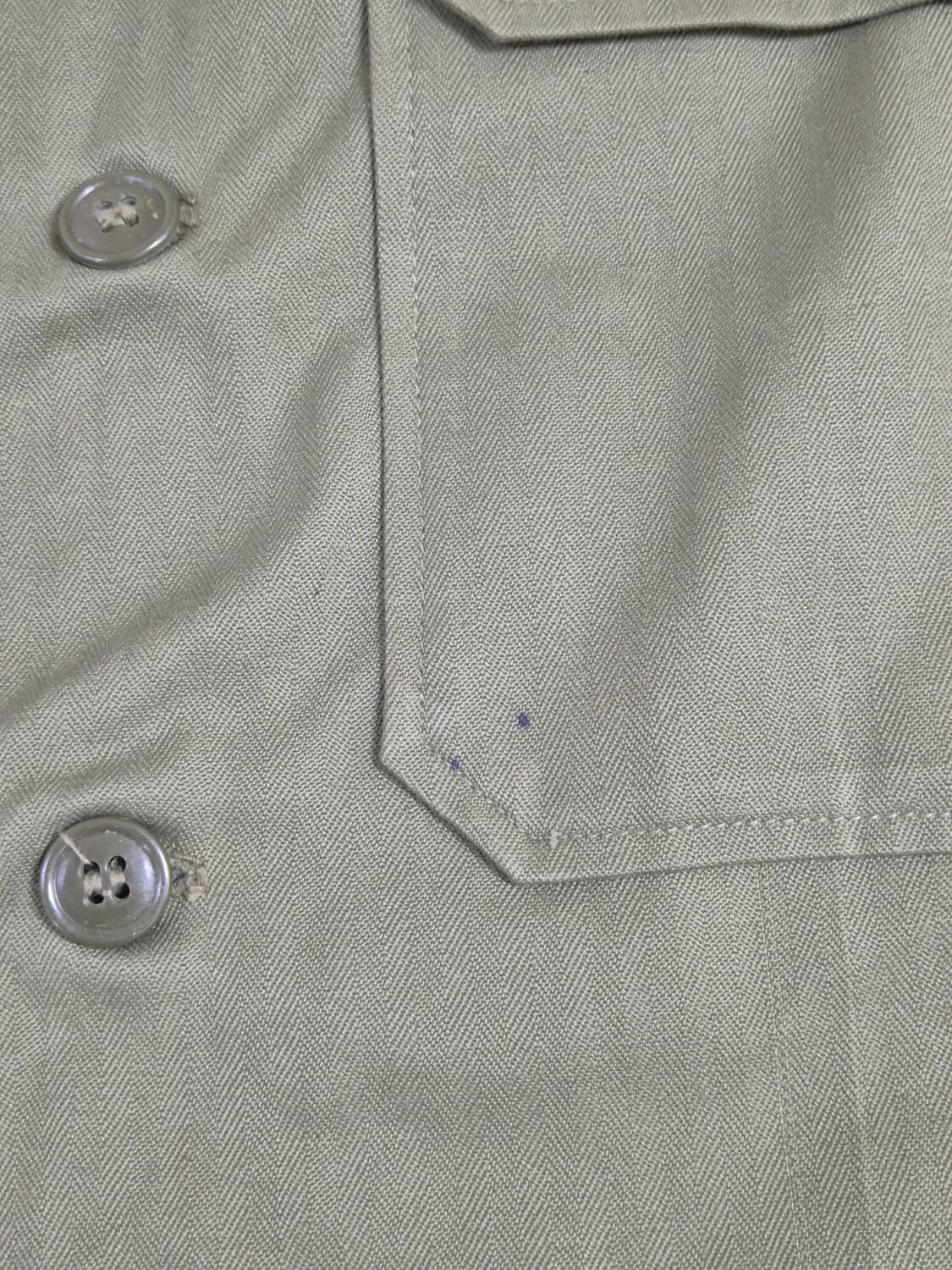 육군 구형 의무 소령 70년대 민무늬 전투복 상의 자켓 (L) 상품이미지7