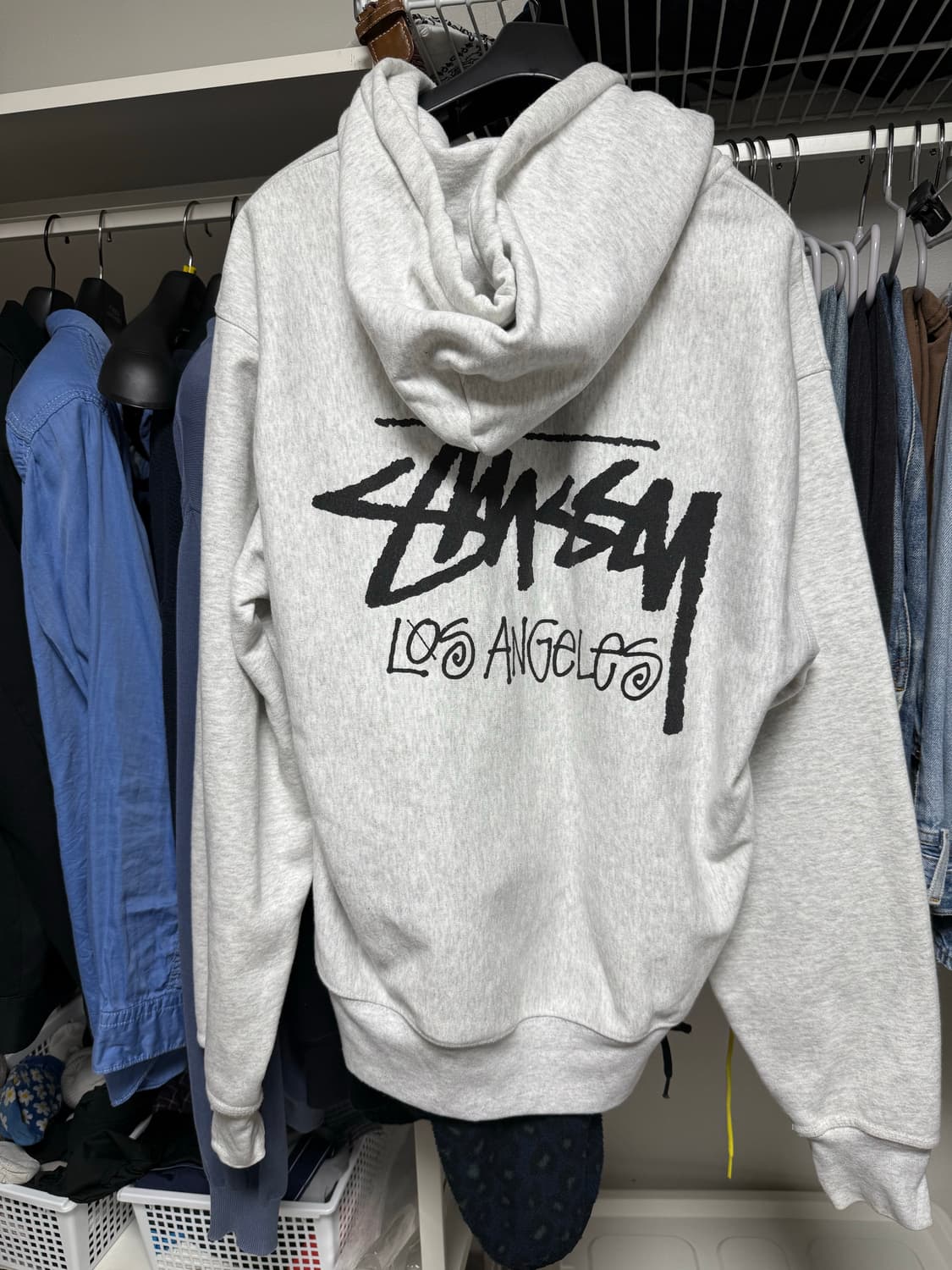 스투시 LA 후드집업 헤더그레이 L 상품이미지3