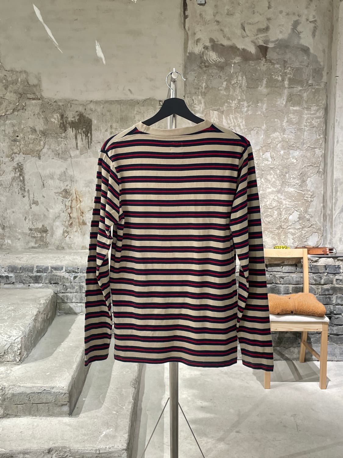 스투시 x 서플러스 00’s 스트라이프 크루넥 코튼 롱 슬리브 상품이미지6