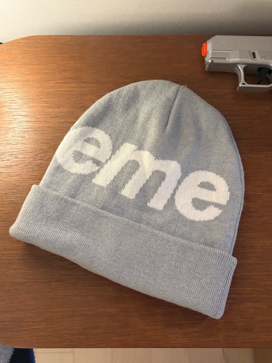 Supreme 슈프림 빅 로고 비니 헤더 그레이 상품이미지6