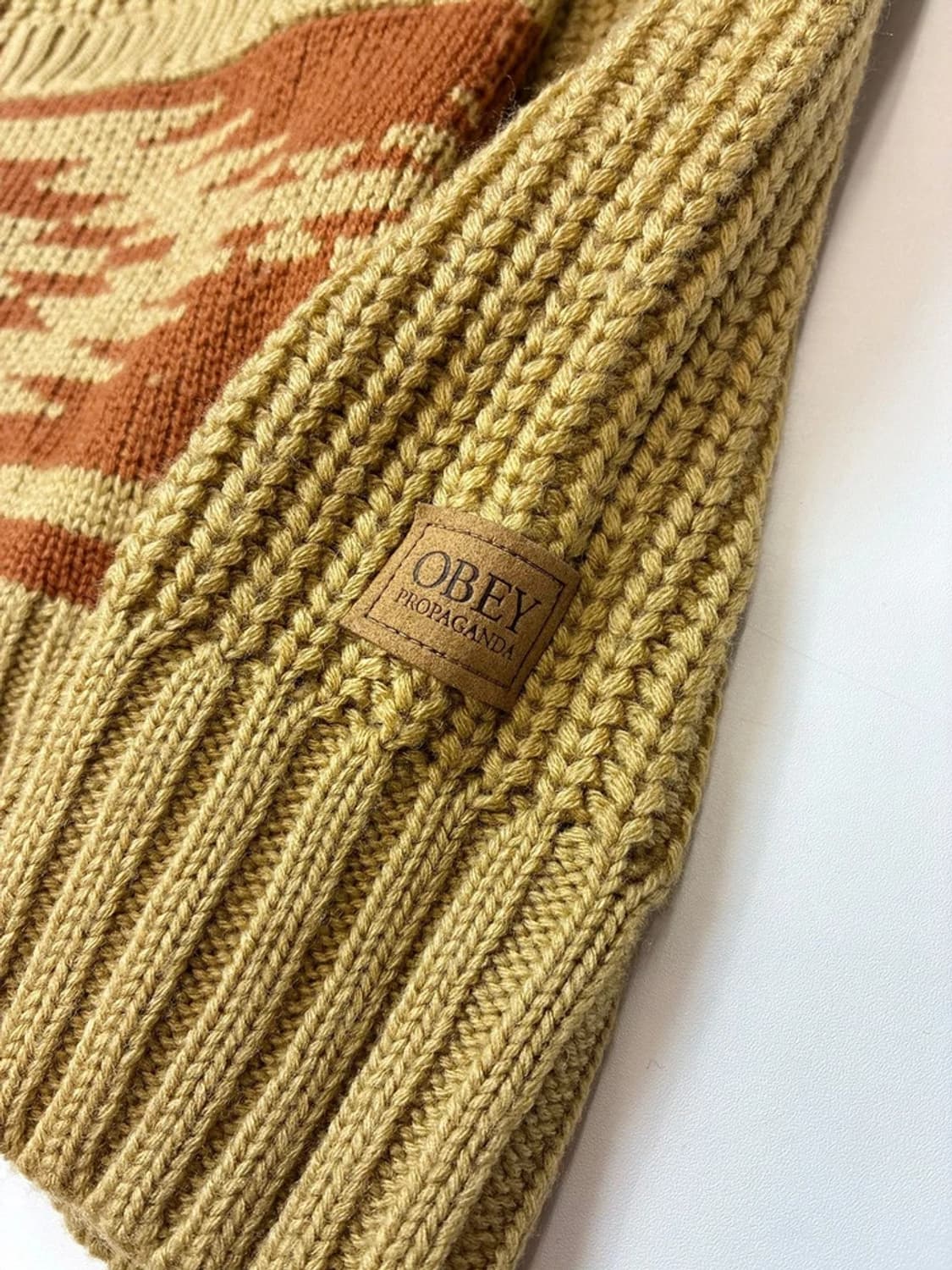 오베이 프로파간다 패턴드 숄카라 니트 가디건 PN5127 상품이미지4