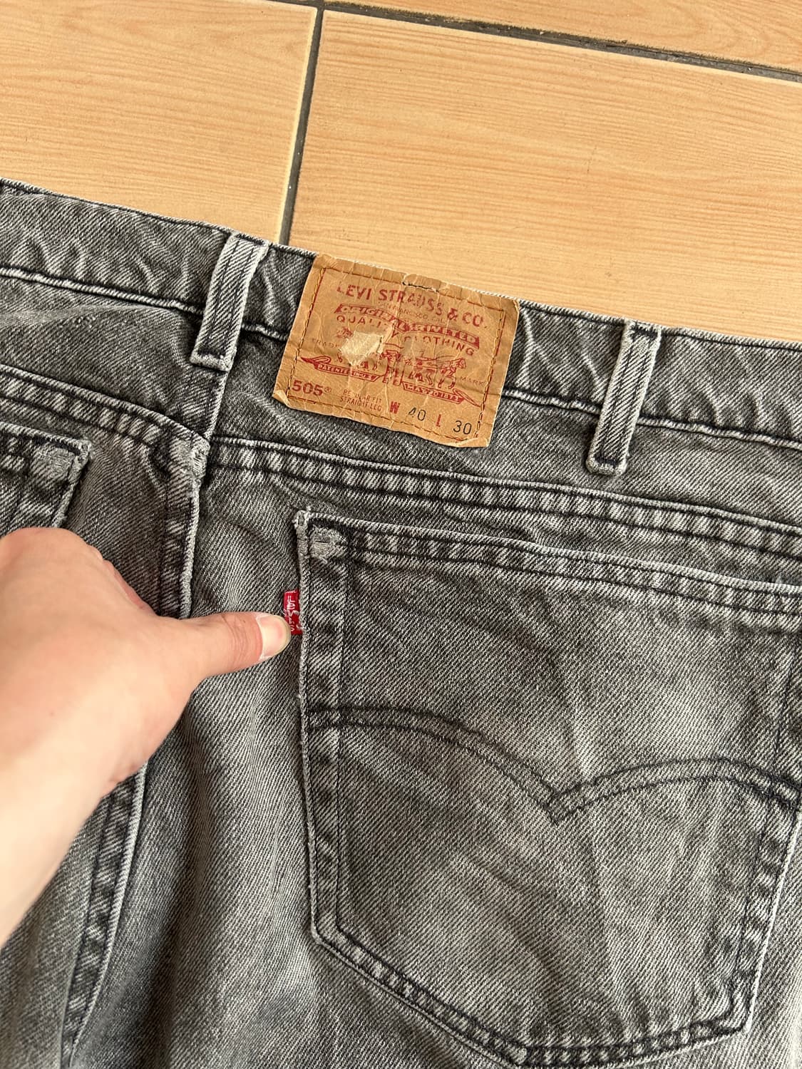 90‘s USA 리바이스505 블랙진 40(39) 상품이미지5