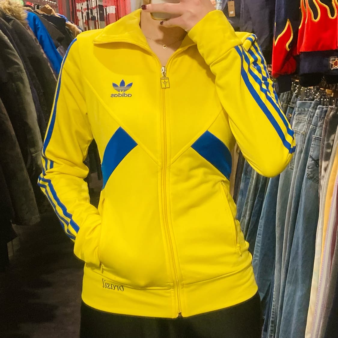 [IM]아디다스 브라질 트랙탑져지 옐로우 블루 상품이미지4