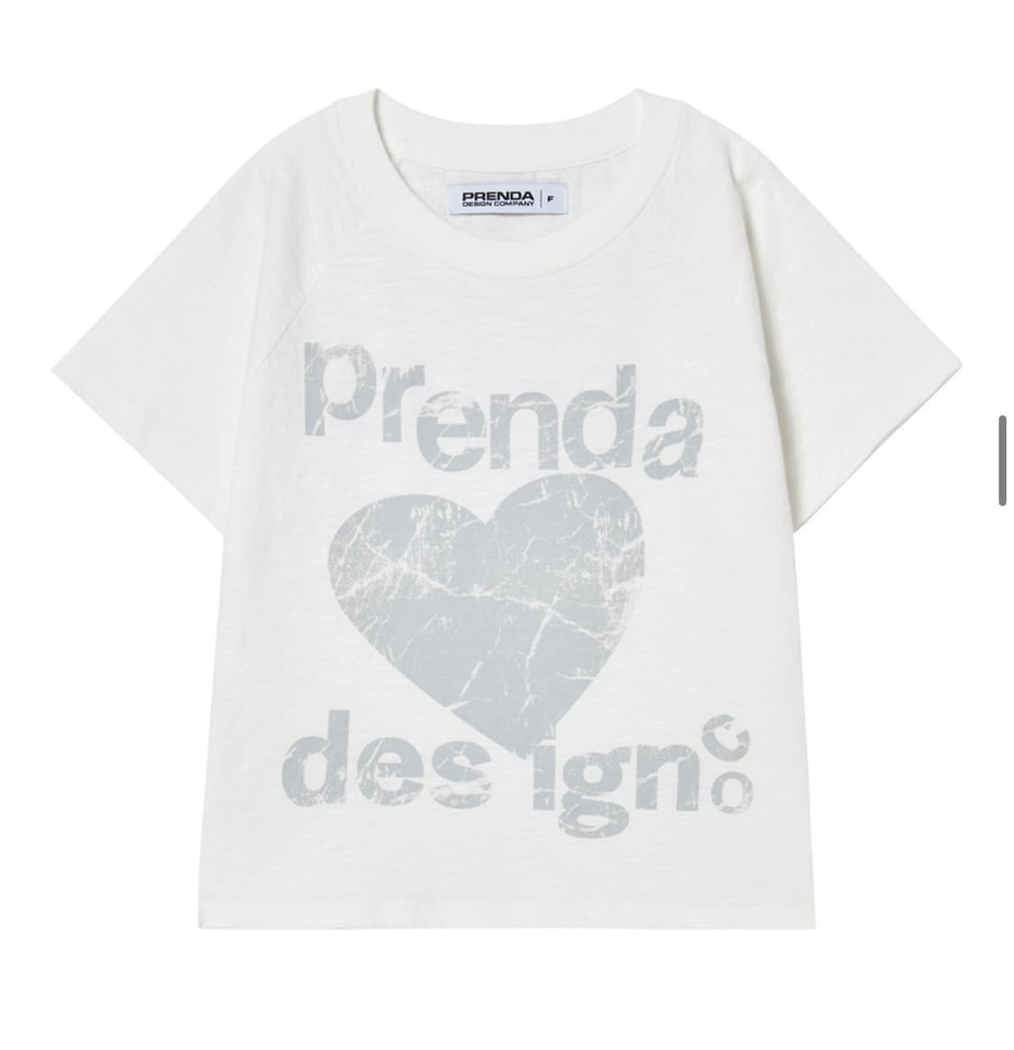 PRENDA DESIGN CO HEART CRACK TEE WHITE 상품이미지2