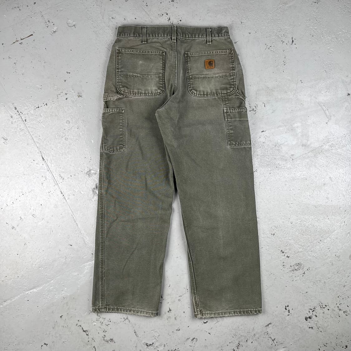 빈티지 칼하트 모스그린 싱글니 카펜터 팬츠 B11MOS 상품이미지3