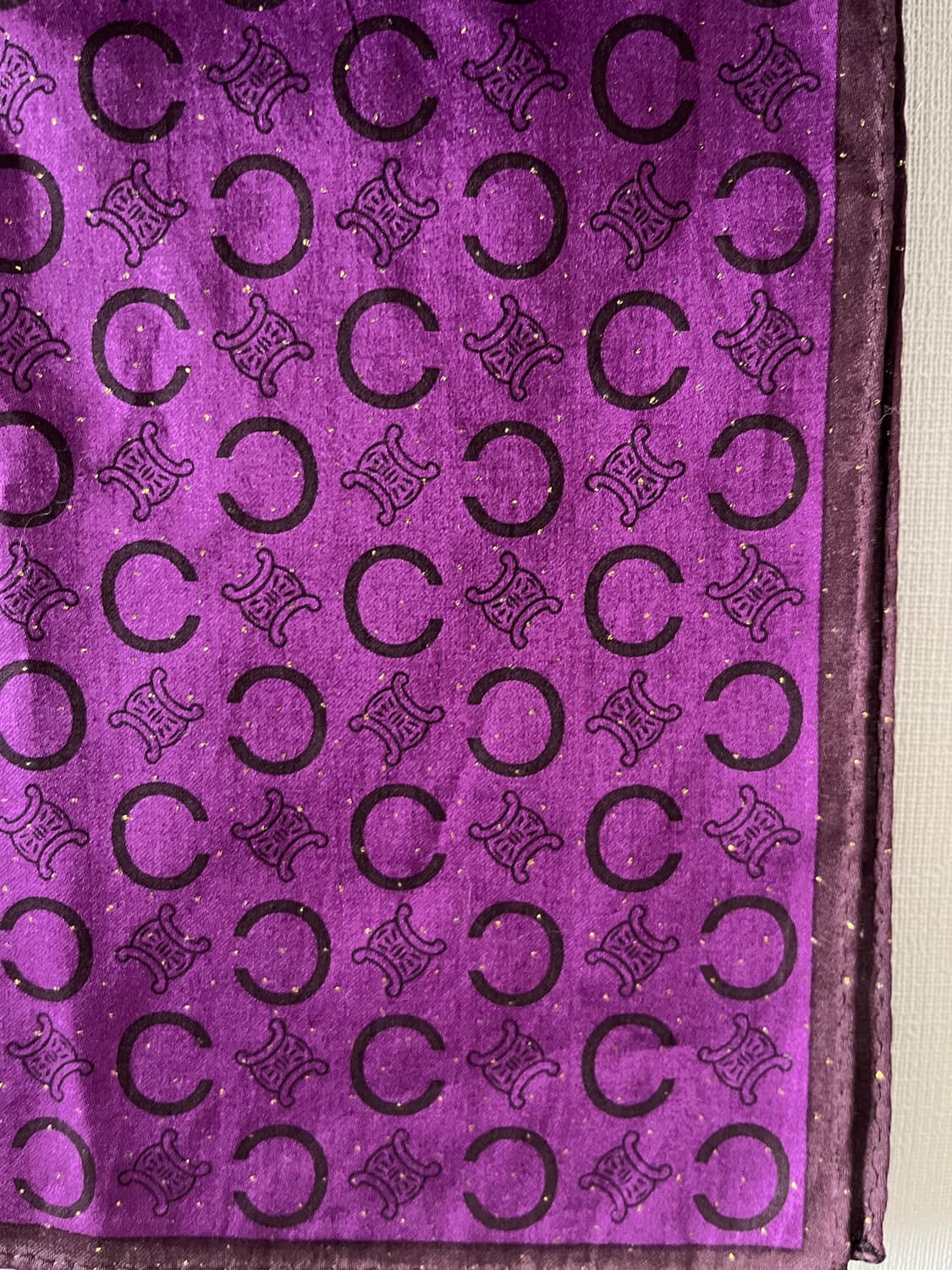 CELINE 트리옹프 스카프 (퍼플 / 미사용) 상품이미지2