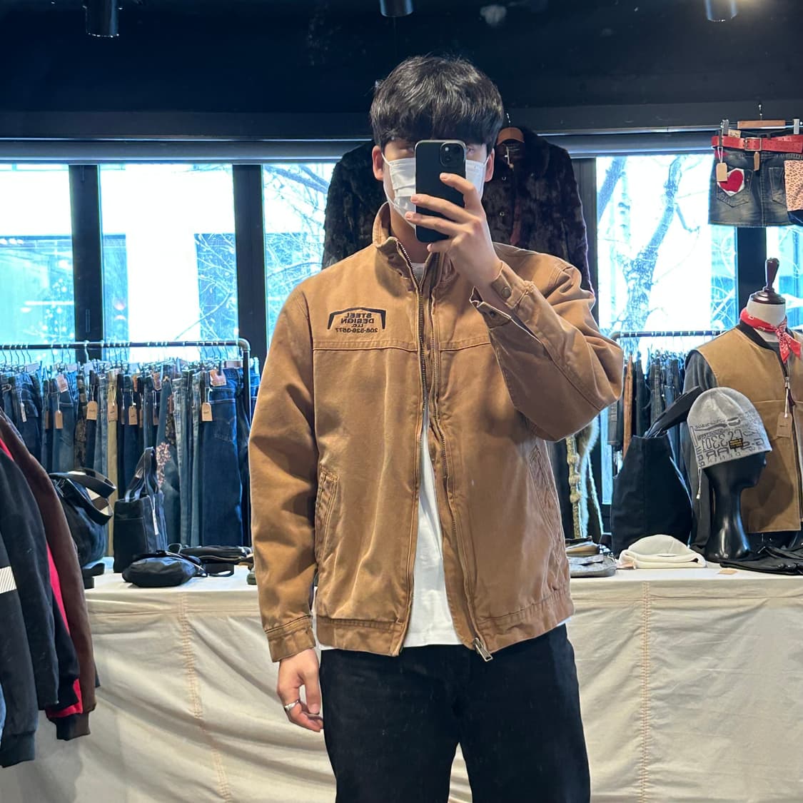 M) Corner Stone USA 워크웨어 워크 자켓 탄 브라운 상품이미지9