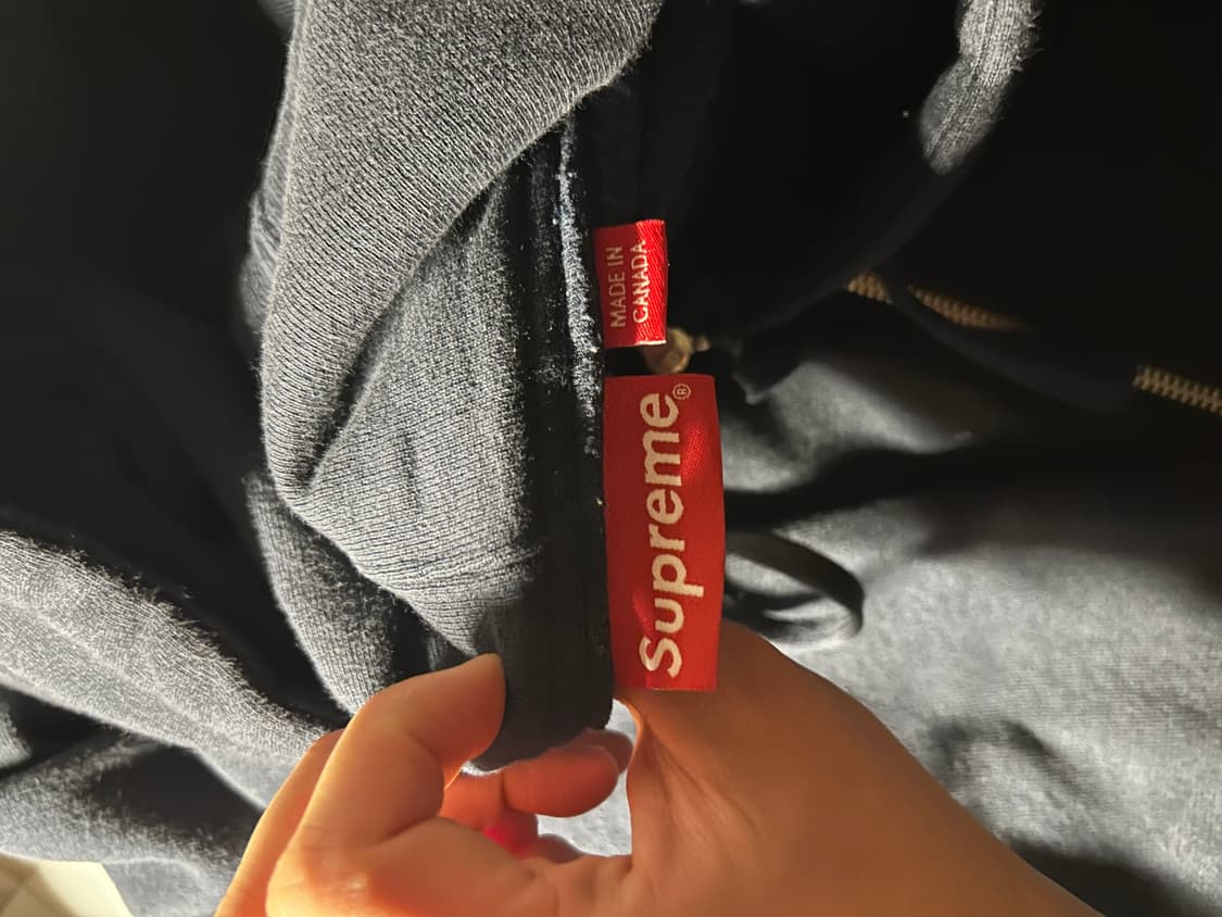 [XL] 23FW 슈프림 스몰 박스 로고 후드집업 네이비 상품이미지2