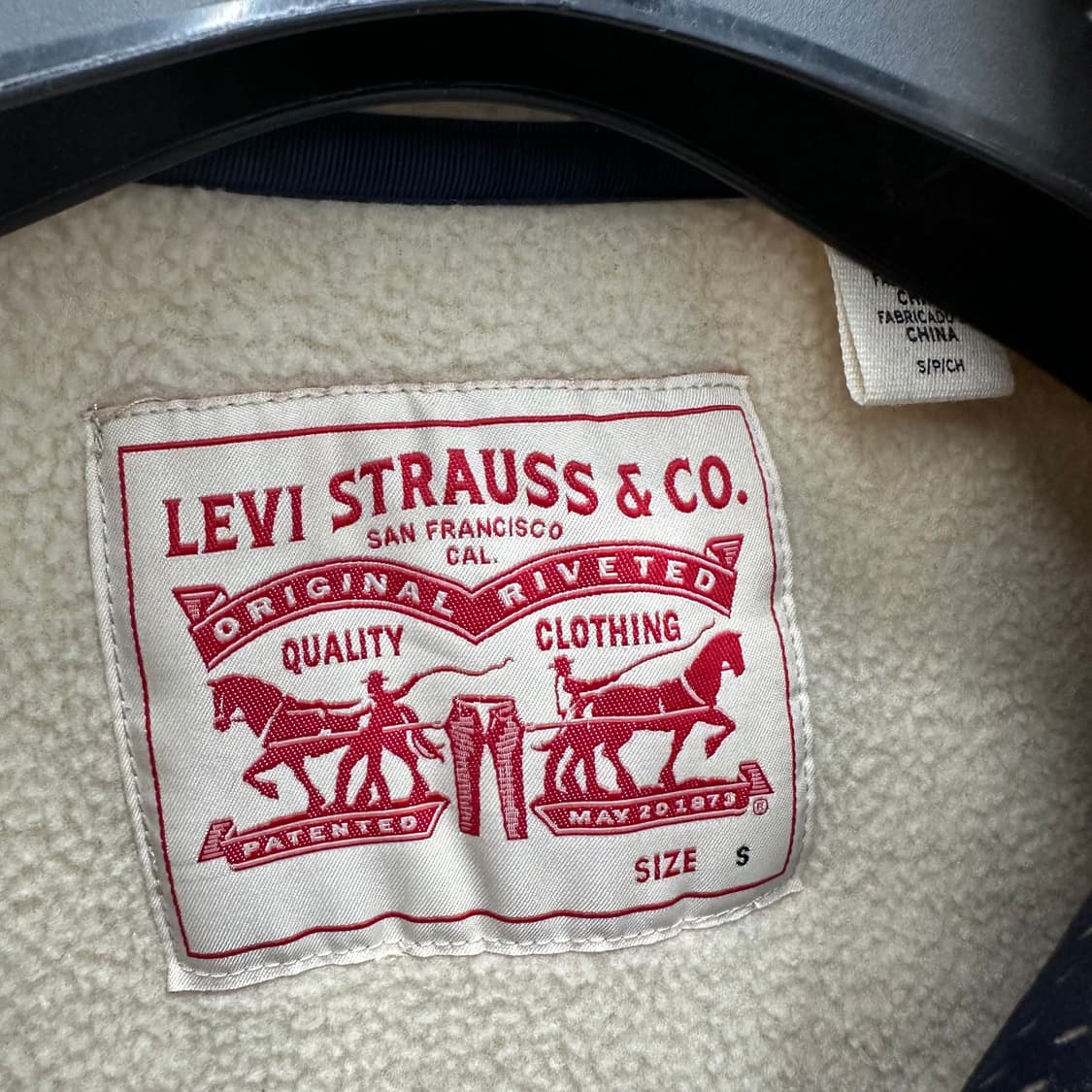 90 리바이스 여자 뽀글이 집업 자켓 상품이미지3