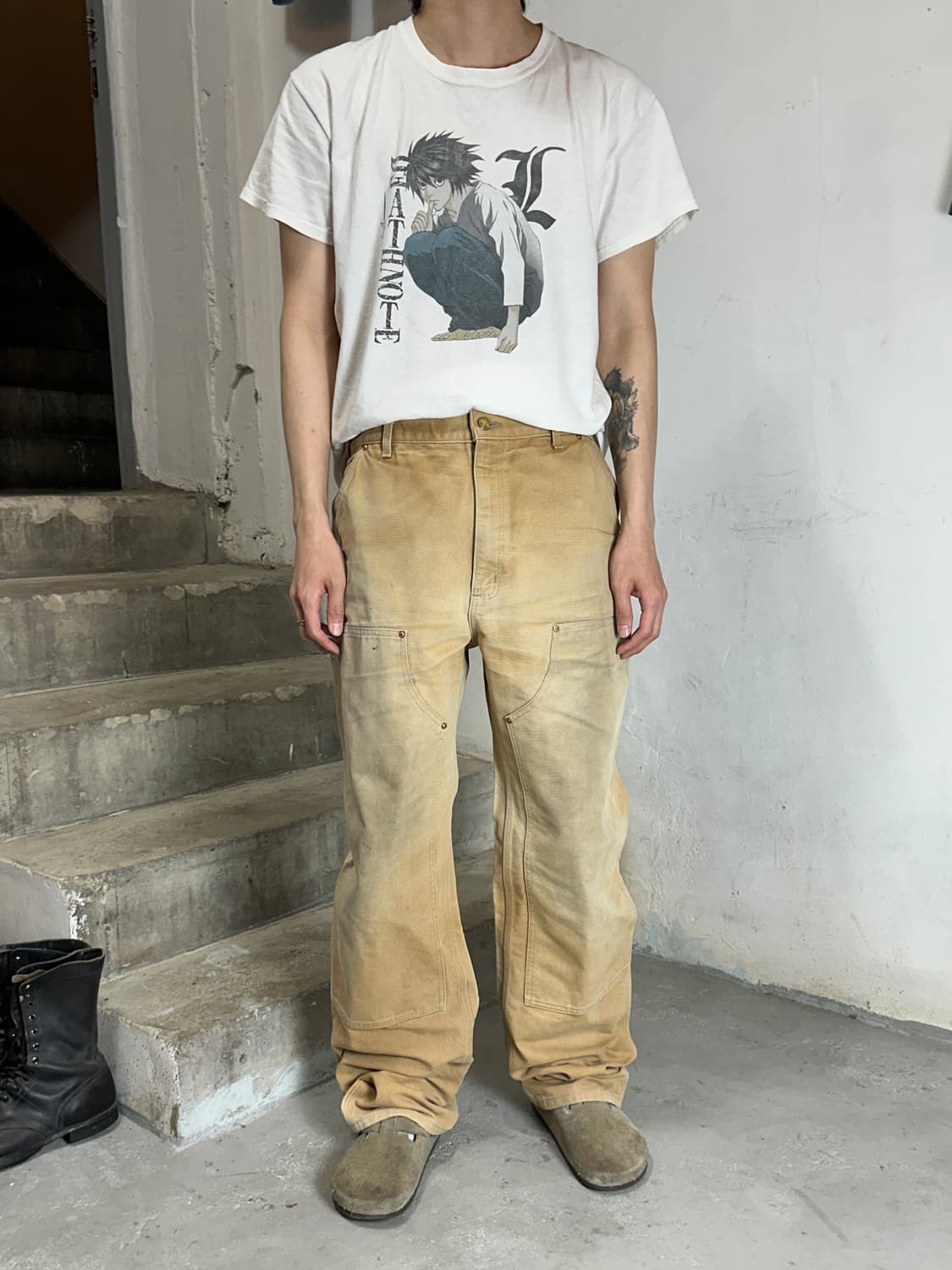 OG USA Made 칼하트 더블니 브라운 칼하트 B01 BRN 썩블니 상품이미지2