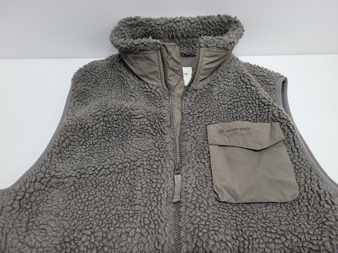 Snow peak 21FW 스노우피크 플리스 베스트 /  95 카키그레이 상품이미지3