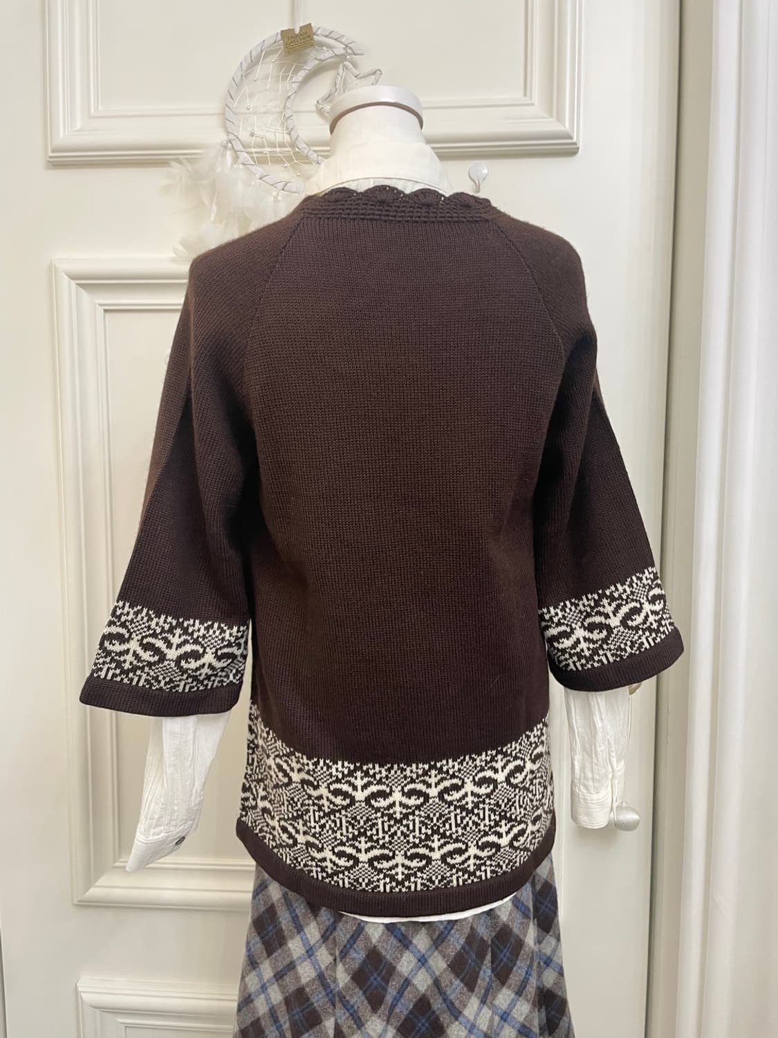 brown nordic point sweater&ivory simple 상품이미지5