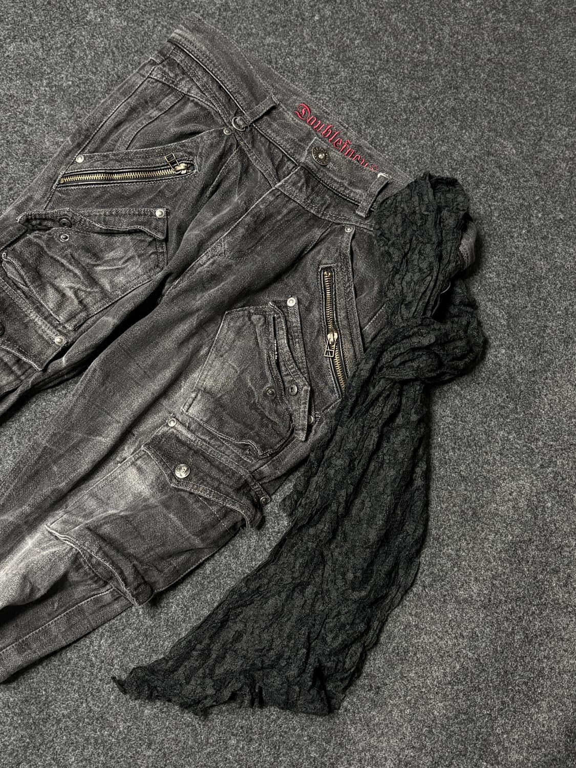 Vintage y2k punk fishnet muffler 상품이미지1