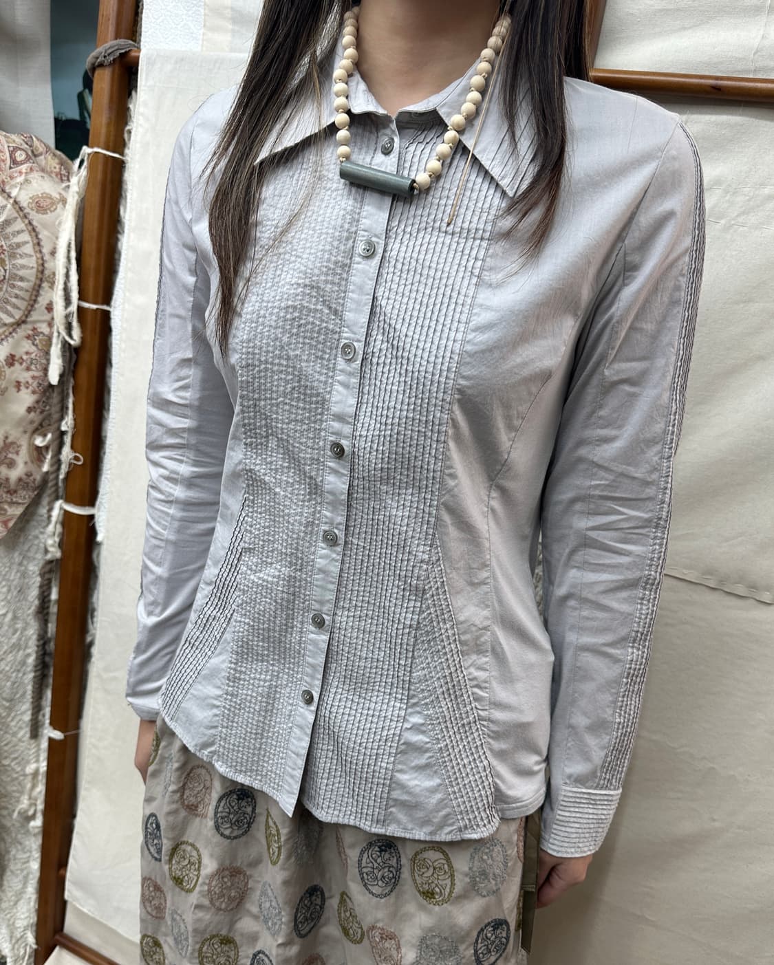 essentiel hiroko bis pintuck shirt 상품이미지1