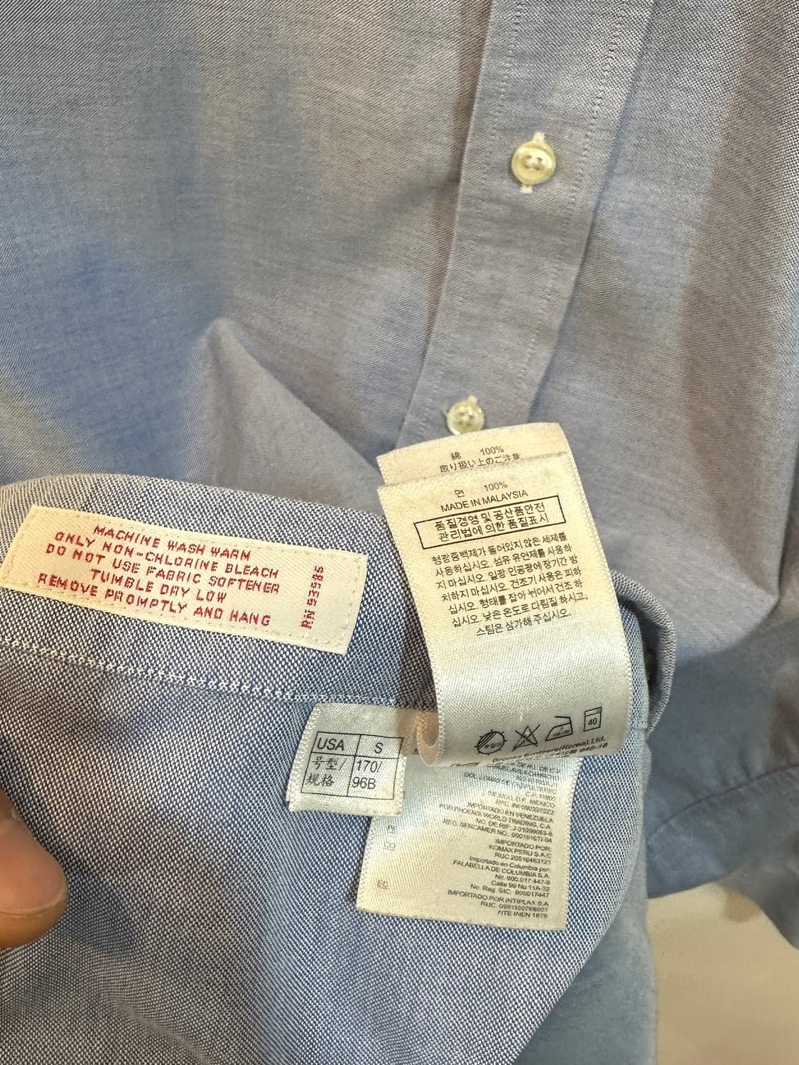 브룩스브라더스 옥스포드 셔츠 스카이블루 S 상품이미지5